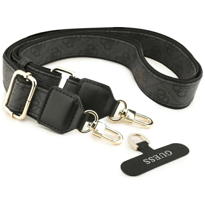Guess 4G Srtass Logo & Big Strap Metal Buttons MagSafe Case for iPhone 17 Pro Max - Black - Cell phone cases