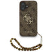 Guess 4G Strap 4G Classic Logo Case for iPhone 16 - Brown - Cell phone cases and covers<<<HurtelXML
