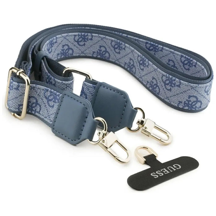 Guess 4G Strass Logo & Big Strap Metal Buttons MagSafe Case for iPhone 17 - Blue - Cell phone cases