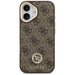 Guess 4G Strass Logo & Big Strap Metal Buttons MagSafe Case for iPhone 17 - Brown - Cell phone cases