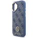 Guess 4G Strass Logo & Big Strap Metal Buttons MagSafe Case for iPhone 17 - Blue - Cell phone cases