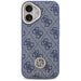Guess 4G Strass Logo & Big Strap Metal Buttons MagSafe Case for iPhone 17 - Blue - Cell phone cases