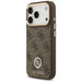 Guess 4G Strass Logo & Big Strap Metal Buttons MagSafe Case for iPhone 17 Pro - Brown - Cell phone cases