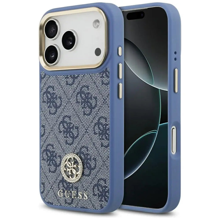 Guess 4G Strass Logo MagSafe Case for iPhone 17 Pro - Blue - Cell phone cases and covers<<<HurtelXML