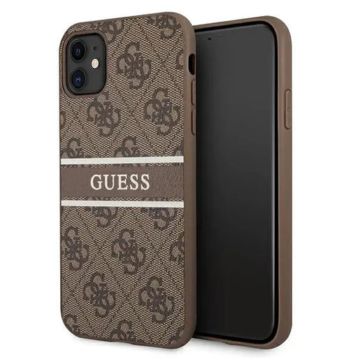 Guess 4G Stripe case for iPhone 11 / Xr 6.1’’ - brown - Cell phone cases and covers<<<HurtelXML