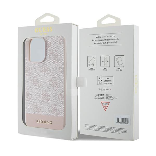 Guess 4G Stripe Collection case for iPhone 14 Pro - pink - Cell phone cases and covers<<<HurtelXML