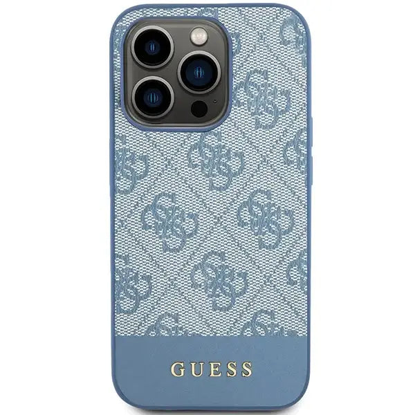 Guess 4G Stripe Collection case for iPhone 15 Pro Max - blue - Cell phone cases and covers<<<HurtelXML