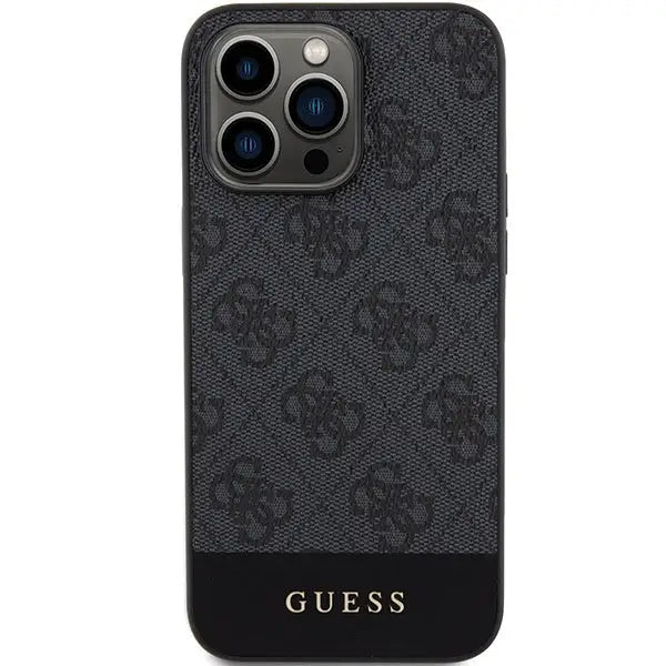 Guess 4G Stripe Collection case for iPhone 15 Pro Max - gray - Cell phone cases and covers<<<HurtelXML