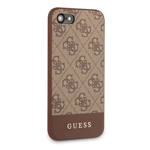 Guess 4G Stripe Collection case for iPhone 7 / 8 / SE 2020 / SE 2022 - brown - Cell phone cases and covers<<<HurtelXML