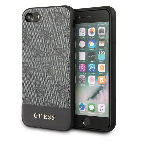 Guess 4G Stripe Collection case for iPhone 7 / 8 / SE 2020 / SE 2022 - gray - Cell phone cases and covers<<<HurtelXML
