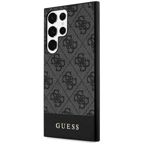 Guess 4G Stripe Collection case for Samsung Galaxy S24 Ultra - black - Cell phone cases and covers<<<HurtelXML