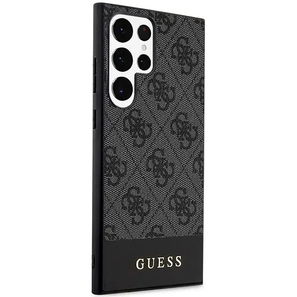 Guess 4G Stripe Collection case for Samsung Galaxy S24 Ultra - black - Cell phone cases and covers<<<HurtelXML