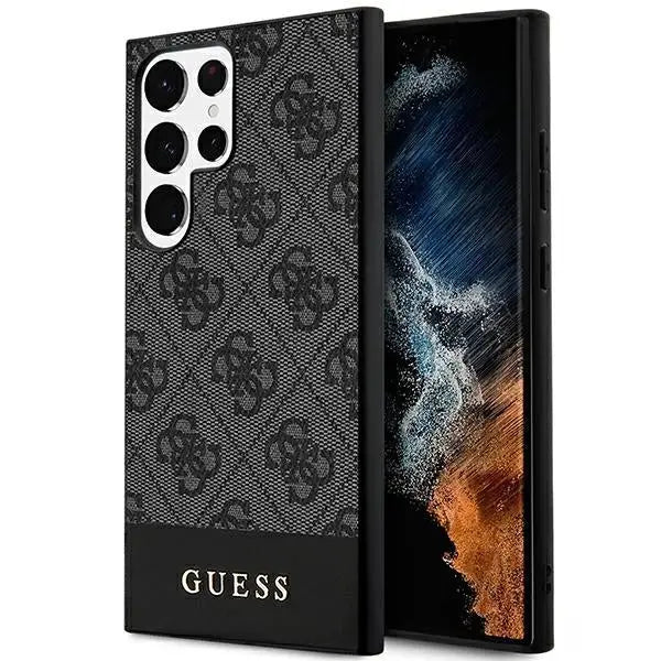 Guess 4G Stripe Collection case for Samsung Galaxy S24 Ultra - black - Cell phone cases and covers<<<HurtelXML