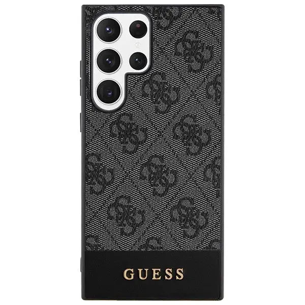 Guess 4G Stripe Collection case for Samsung Galaxy S24 Ultra - black - Cell phone cases and covers<<<HurtelXML