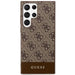 Guess 4G Stripe Collection case for Samsung Galaxy S24 Ultra - brown - Cell phone cases and covers<<<HurtelXML