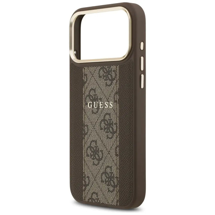 Guess 4G Stripe MagSafe case for iPhone 17 Pro Max - brown - Cell phone cases and covers<<<HurtelXML