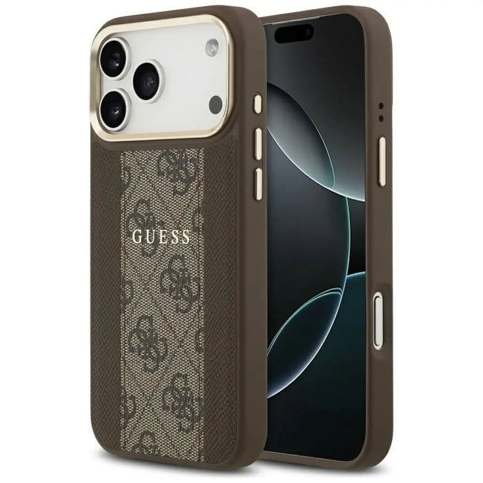 Guess 4G Stripe MagSafe case for iPhone 17 Pro Max - brown - Cell phone cases and covers<<<HurtelXML