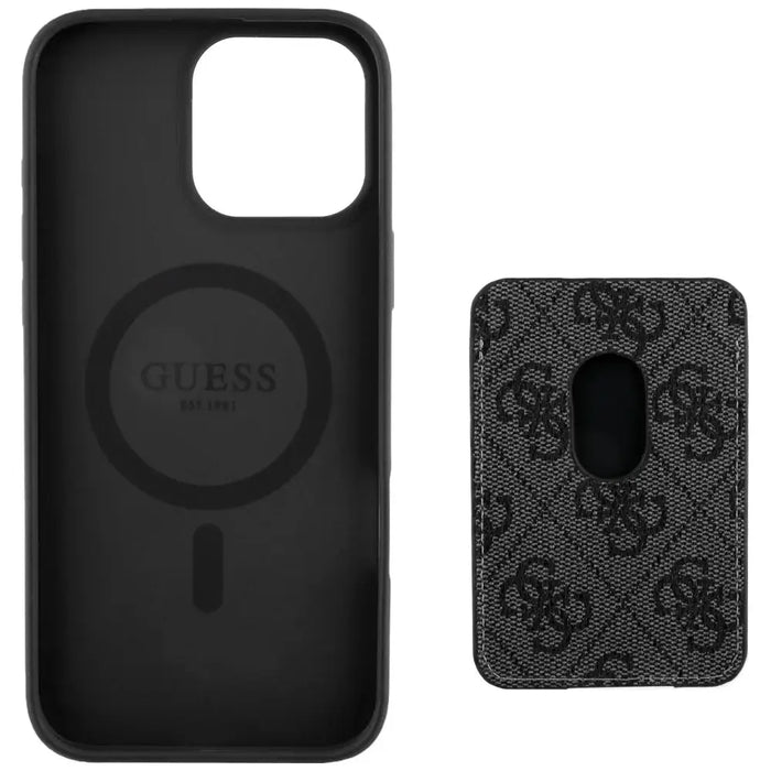 Guess 4G Stripes case with Magsafe wallet for iPhone 16 Pro Max black - Cell phone cases and covers<<<HurtelXML