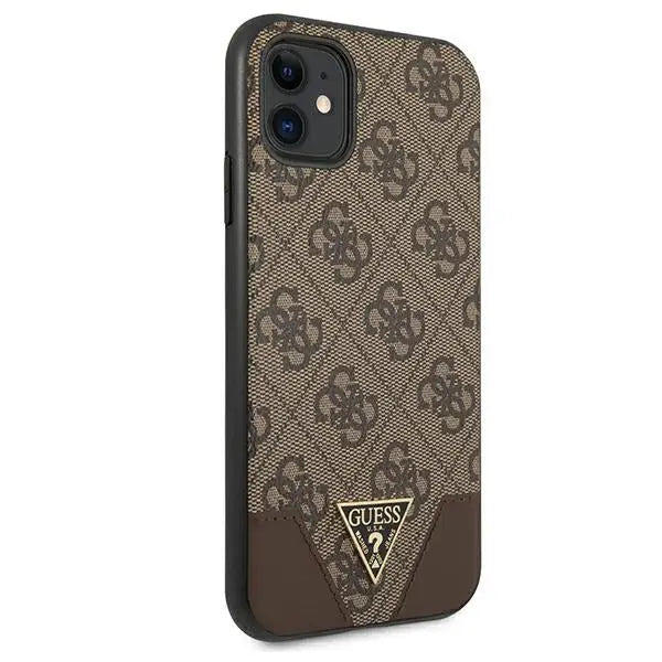 Guess 4G Triangle Collection case for iPhone 11 6.1’’ / Xr 6.1’’ - brown - Cell phone cases and covers<<<HurtelXML