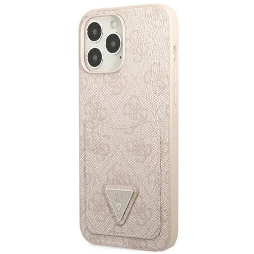 Guess 4G Triangle Logo Cardslot Case for iPhone 13 Pro / 13 - Pink - Cell phone cases and covers<<<HurtelXML