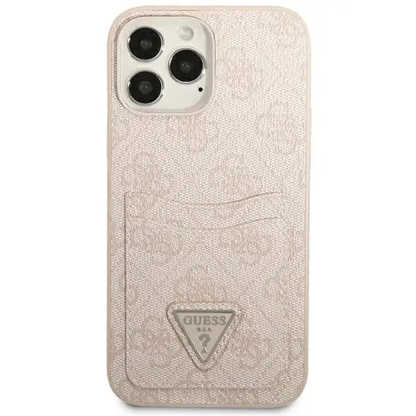 Guess 4G Triangle Logo Cardslot Case for iPhone 13 Pro / 13 - Pink - Cell phone cases and covers<<<HurtelXML