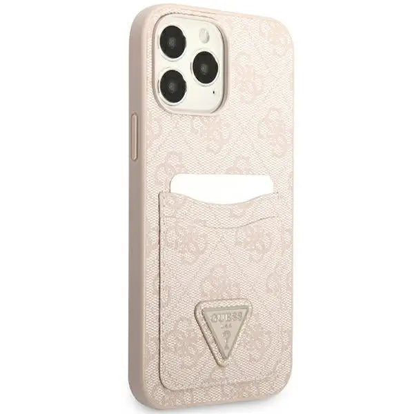 Guess 4G Triangle Logo Cardslot Case for iPhone 13 Pro / 13 - Pink - Cell phone cases and covers<<<HurtelXML