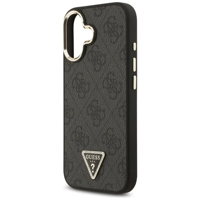 Guess 4G Triangle Logo MagSafe Case for iPhone 17 - Black and Gold - Cell phone cases and covers<<<HurtelXML