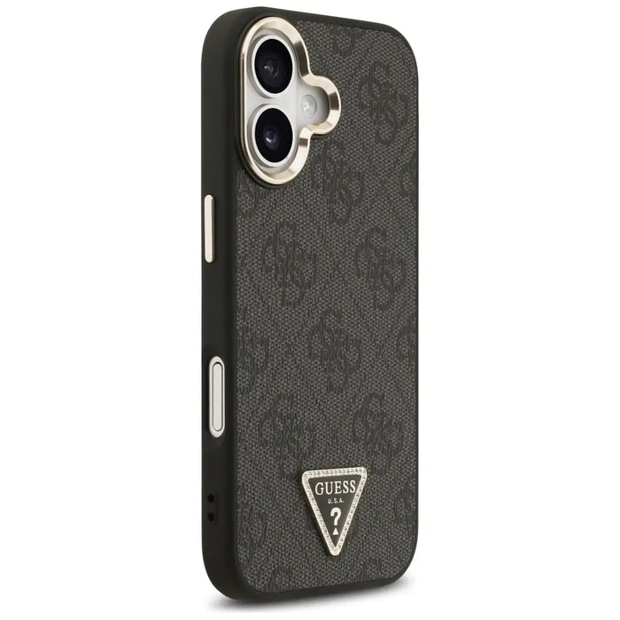 Guess 4G Triangle Logo MagSafe Case for iPhone 17 - Black and Gold - Cell phone cases and covers<<<HurtelXML