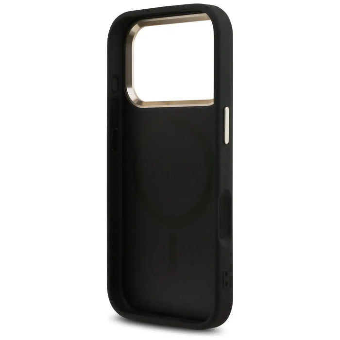 Guess 4G Triangle Logo MagSafe Case for iPhone 17 Pro - Black and Gold - Cell phone cases and covers<<<HurtelXML