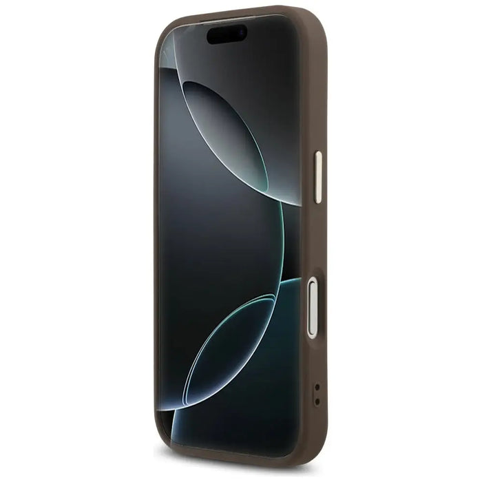 Guess 4G Triangle Logo MagSafe Case for iPhone 17 Pro - Brown and Gold - Cell phone cases and covers<<<HurtelXML