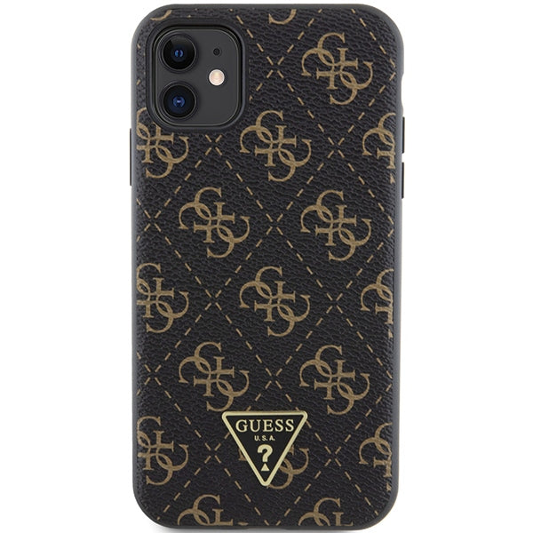 Guess 4G Triangle Metal Logo case for iPhone 11 / XR - black - Cell phone cases and covers<<<HurtelXML