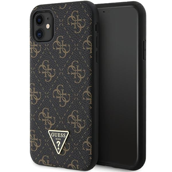 Guess 4G Triangle Metal Logo case for iPhone 11 / XR - black - Cell phone cases and covers<<<HurtelXML