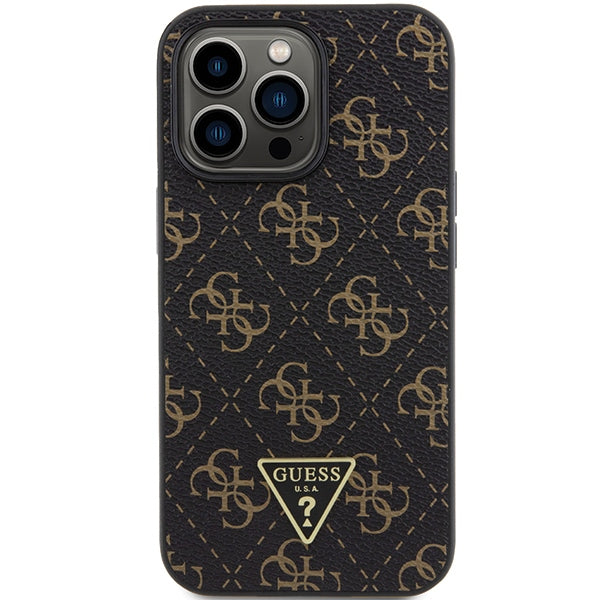 Guess 4G Triangle Metal Logo case for iPhone 14 Pro Max - black - Cell phone cases and covers<<<HurtelXML