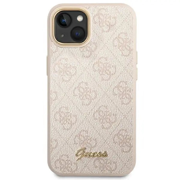 Guess 4G Vintage Gold Logo case for iPhone 14 - pink - Cell phone cases and covers<<<HurtelXML