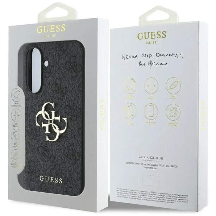 Guess Big 4G Logo Classic Logo Case for Samsung Galaxy A56 - Black - Cell phone cases and covers<<<HurtelXML