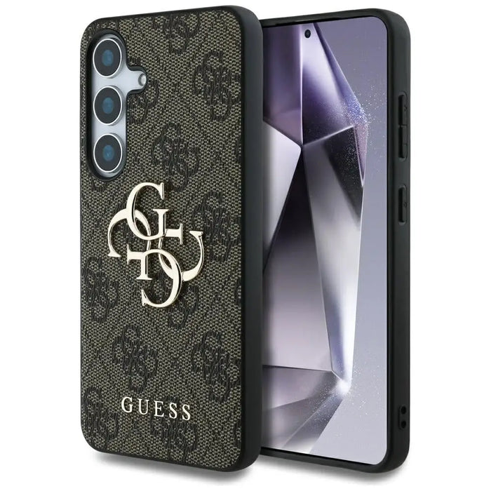 Guess Big 4G Logo Classic Logo Case for Samsung Galaxy S25 Brown - Cell phone cases and covers<<<HurtelXML