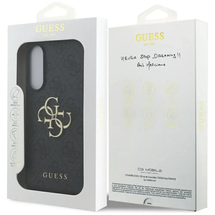 Guess Big 4G Logo Classic Logo case for Samsung Galaxy S25 Edge - black - Cell phone cases and covers<<<HurtelXML