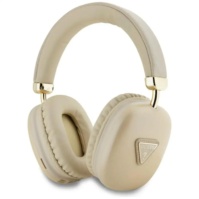 Guess Bluetooth 5.3 Metallic Triangle Logo Gold Over-Ear Headphones - Headphones and speakers<<<HurtelXML