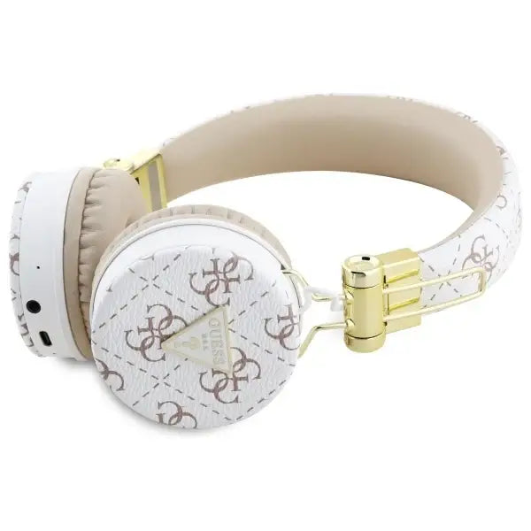 Guess Bluetooth ENC GUBH70E4PTMH on-ear headphones white 4G Triangle Round Shape - Headphones and speakers<<<HurtelXML