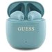 Guess Bluetooth headphones GUTWSJ14ESGQ TWS + docking station turquoise/turquoise Printed Classic Logo - Headphones