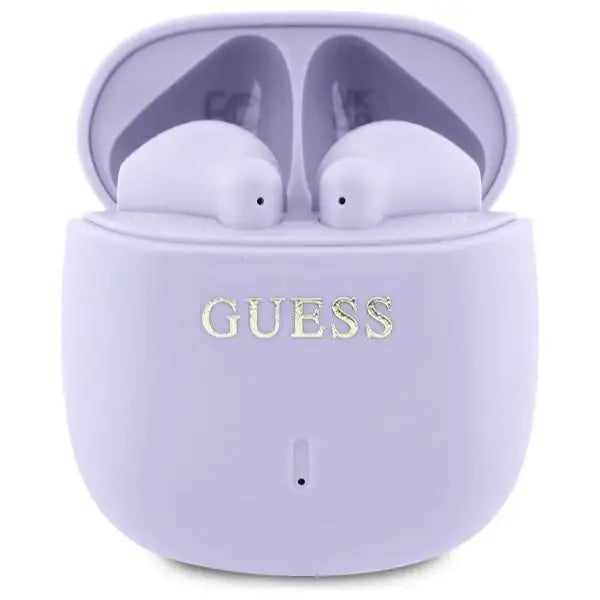 Guess Bluetooth headphones GUTWSJ14ESGU TWS + docking station purple/purple Printed Classic Logo - Headphones