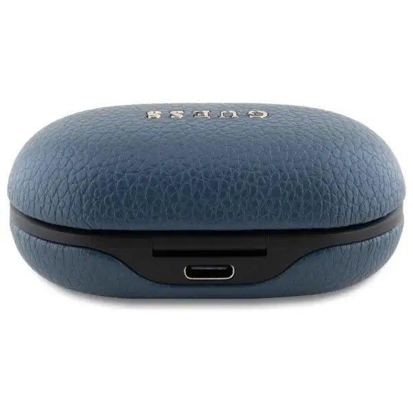 Guess Bluetooth headphones GUTWSPGTSPSB TWS + docking station blue/blue Grained Classic Logo - Headphones