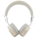 Guess Bluetooth on-ear headphones ENC GUBH70PGTSPSE beige/beige Grained Classic Round Shape - Headphones