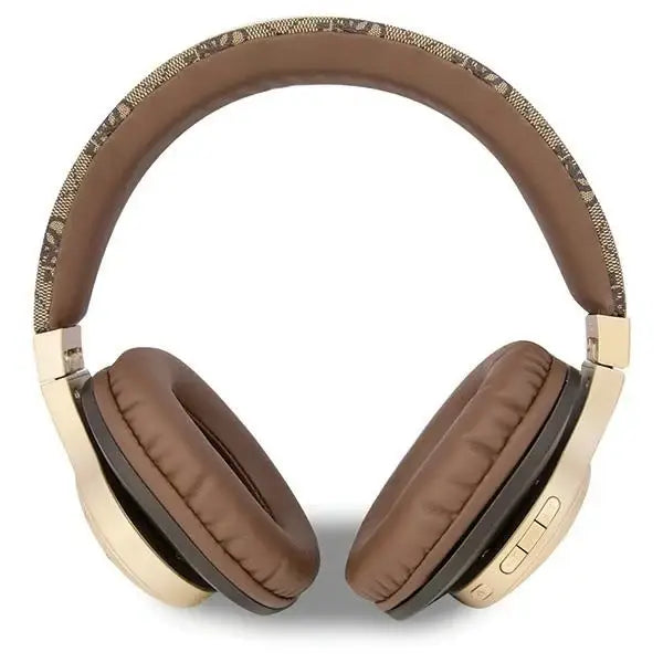 Guess Bluetooth on-ear headphones GUBH604GEMW brown/brown 4G Script - Headphones and speakers<<<HurtelXML