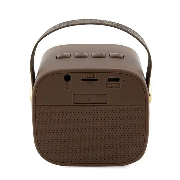 Guess Bluetooth speaker GUWSB2P4SMW Speaker mini brown/bown 4G Leather Script Logo with Strap - Headphones