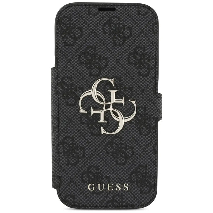 Guess Book 4G Metal Logo Case for iPhone 17 Pro - Black - Cell phone cases and covers<<<HurtelXML