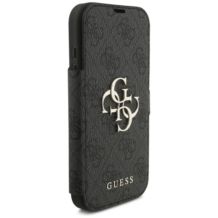 Guess Book 4G Metal Logo Case for iPhone 17 Pro - Black - Cell phone cases and covers<<<HurtelXML