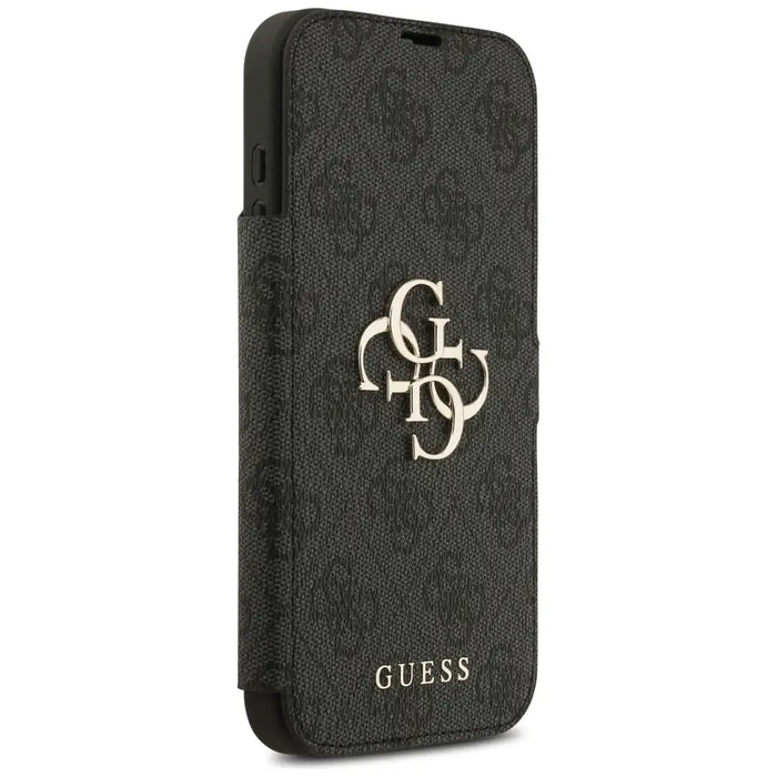 Guess Book 4G Metal Logo Case for iPhone 17 Pro Max - Black - Cell phone cases and covers<<<HurtelXML