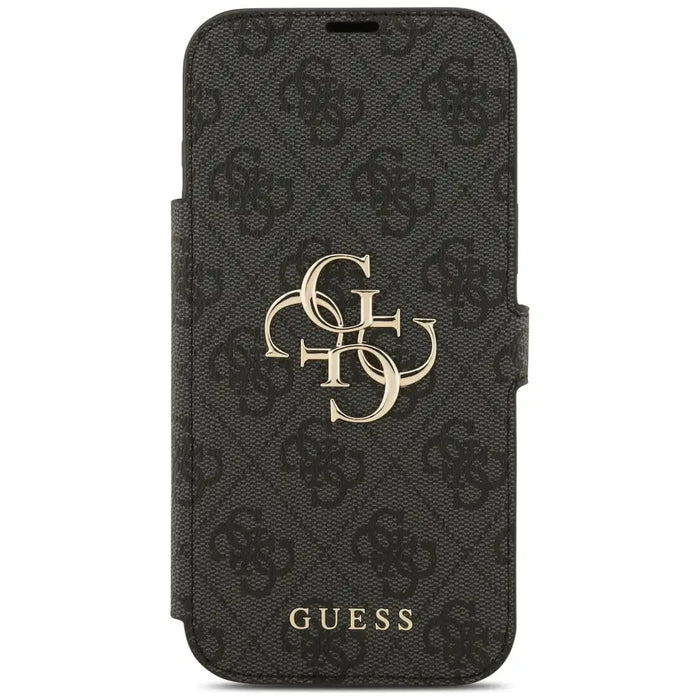 Guess Book 4G Metal Logo Case for iPhone 17 Pro Max - Black - Cell phone cases and covers<<<HurtelXML