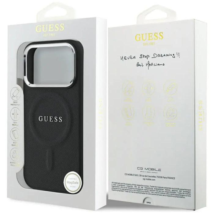 Guess Classic Logo MagSafe Case for iPhone 17 Pro - Black - Cell phone cases and covers<<<HurtelXML